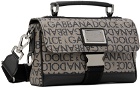 Dolce & Gabbana Taupe Jacquard Messenger Bag