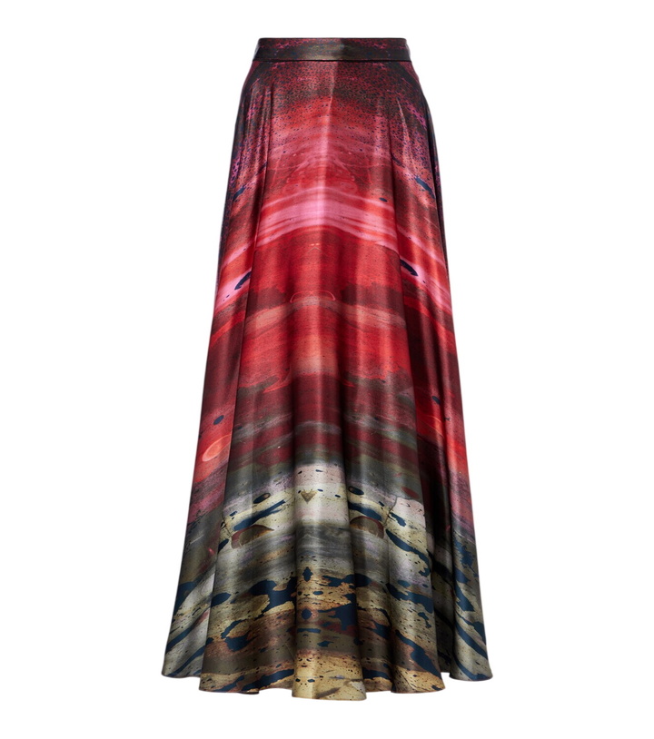 Photo: Roksanda Printed silk satin maxi skirt