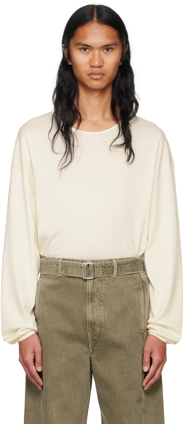 LEMAIRE Off-White Relaxed Long Sleeve T-shirt Lemaire