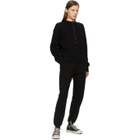 Citizens of Humanity Black Cora Henley Sweatshirt