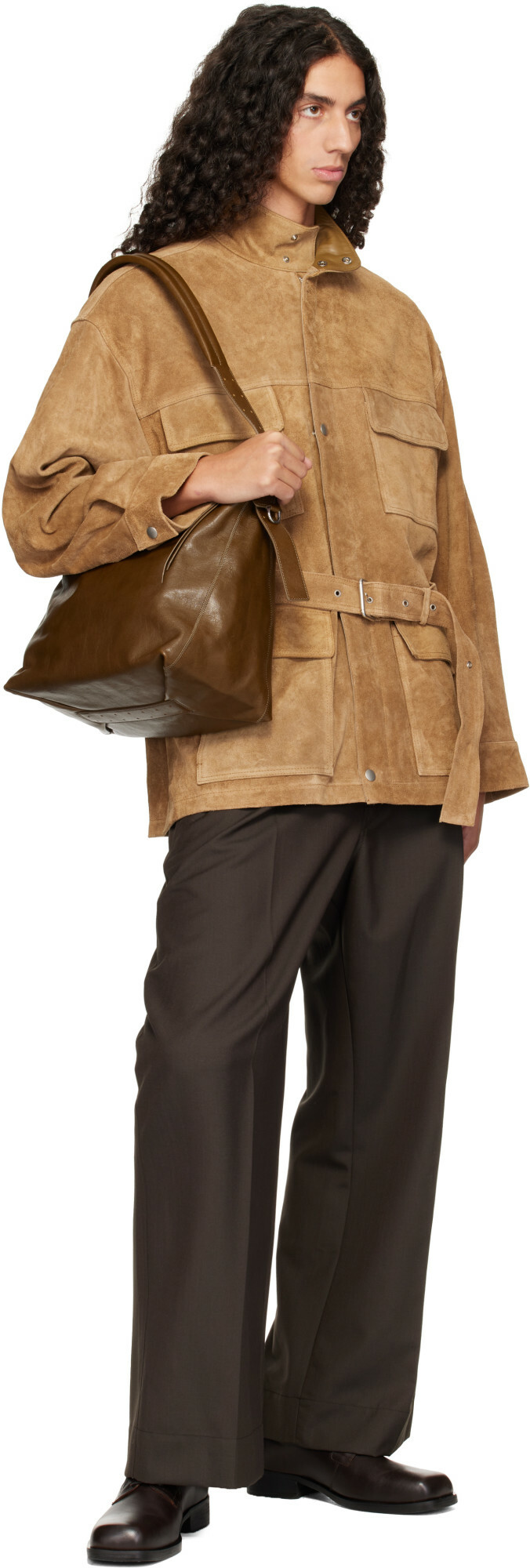 Arma Tan Doran Suede Jacket