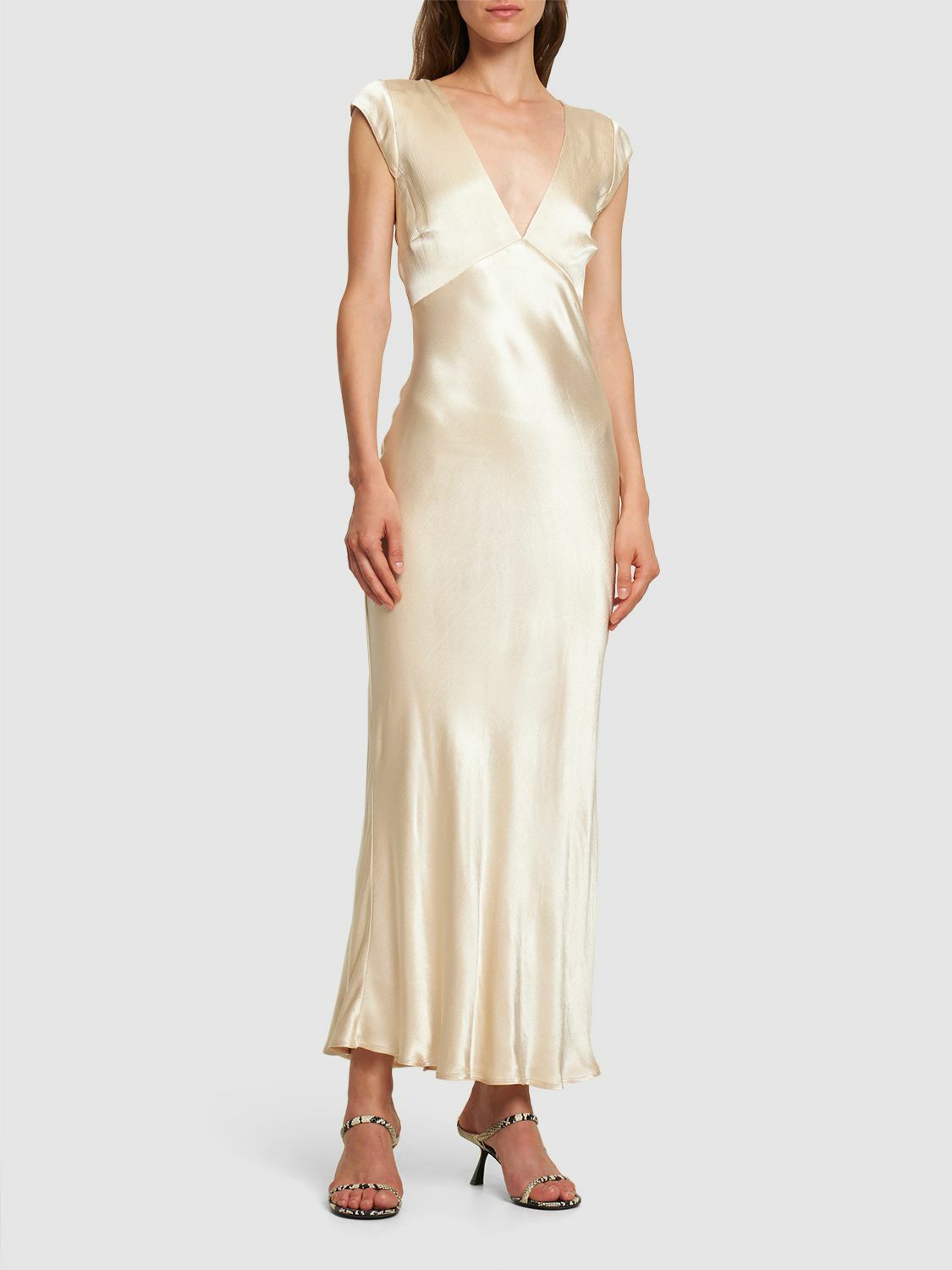 chinese dress ladies Bec and Bridge Indi V Maxi Dress in Midnight Olive – Coco & Lola main image 1