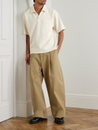 FRAME - Textured Cotton-Blend Polo Shirt - Neutrals