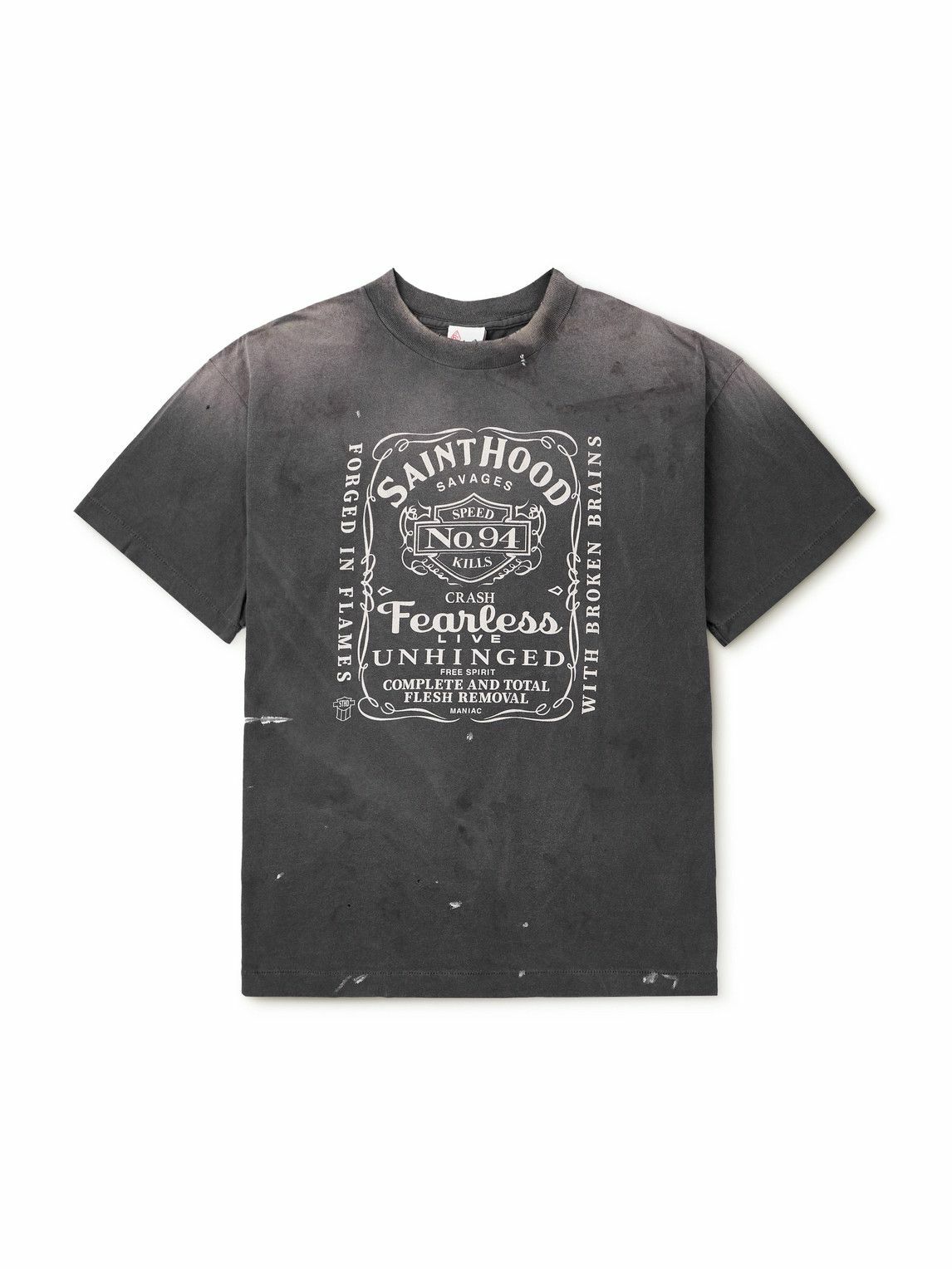 ＜SALE＞Saint Mxxxxxx MX6 モトクロスレース ロゴTシャツ SAINT Mxxxxxx - MX6 Motocross Race Logo-Print Cotton-Jersey