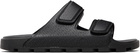 Hugo Black Printed-Logo Sandals
