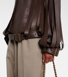 Loewe Layered leather jacket