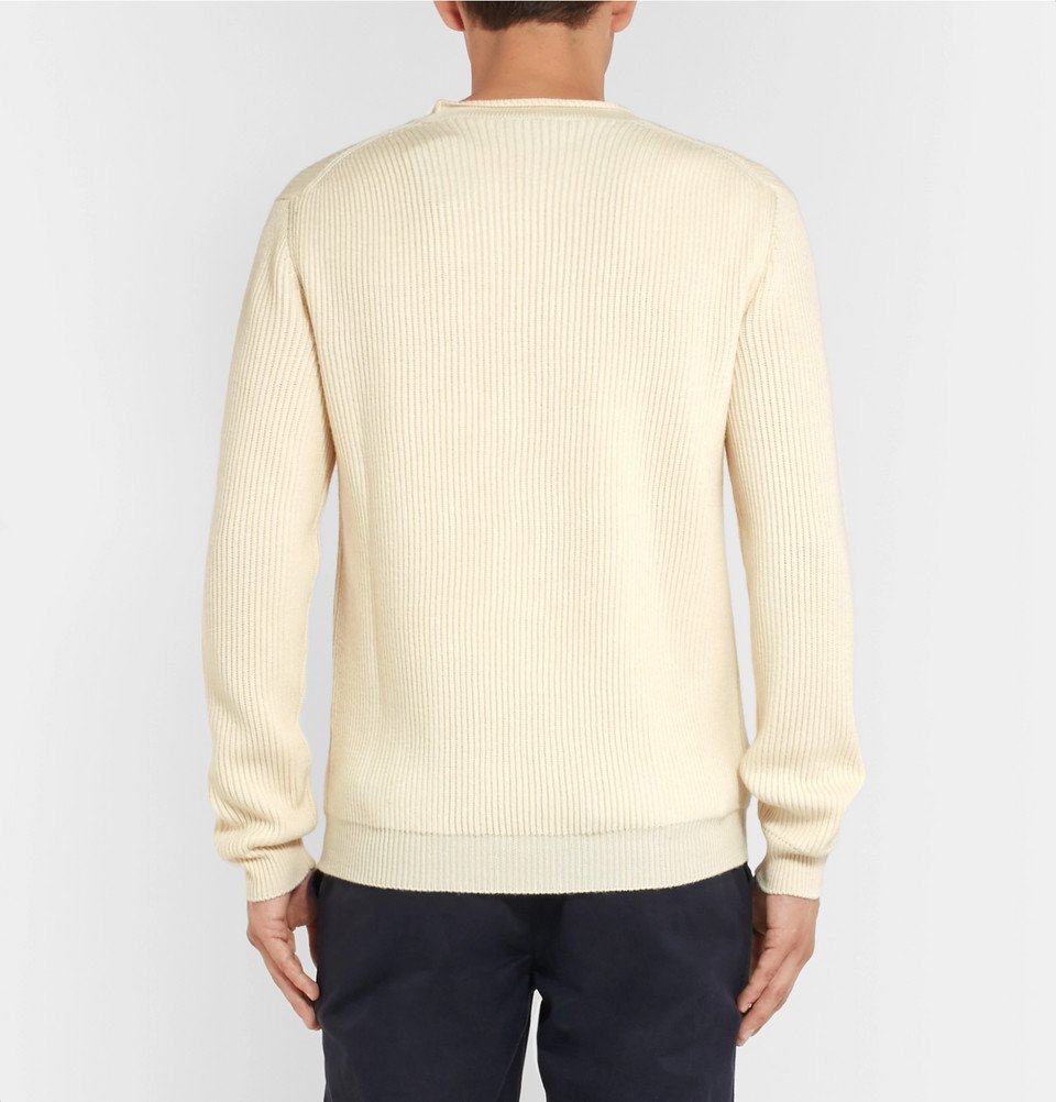 Altea - Ribbed Virgin Wool Sweater - Men - Cream Altea