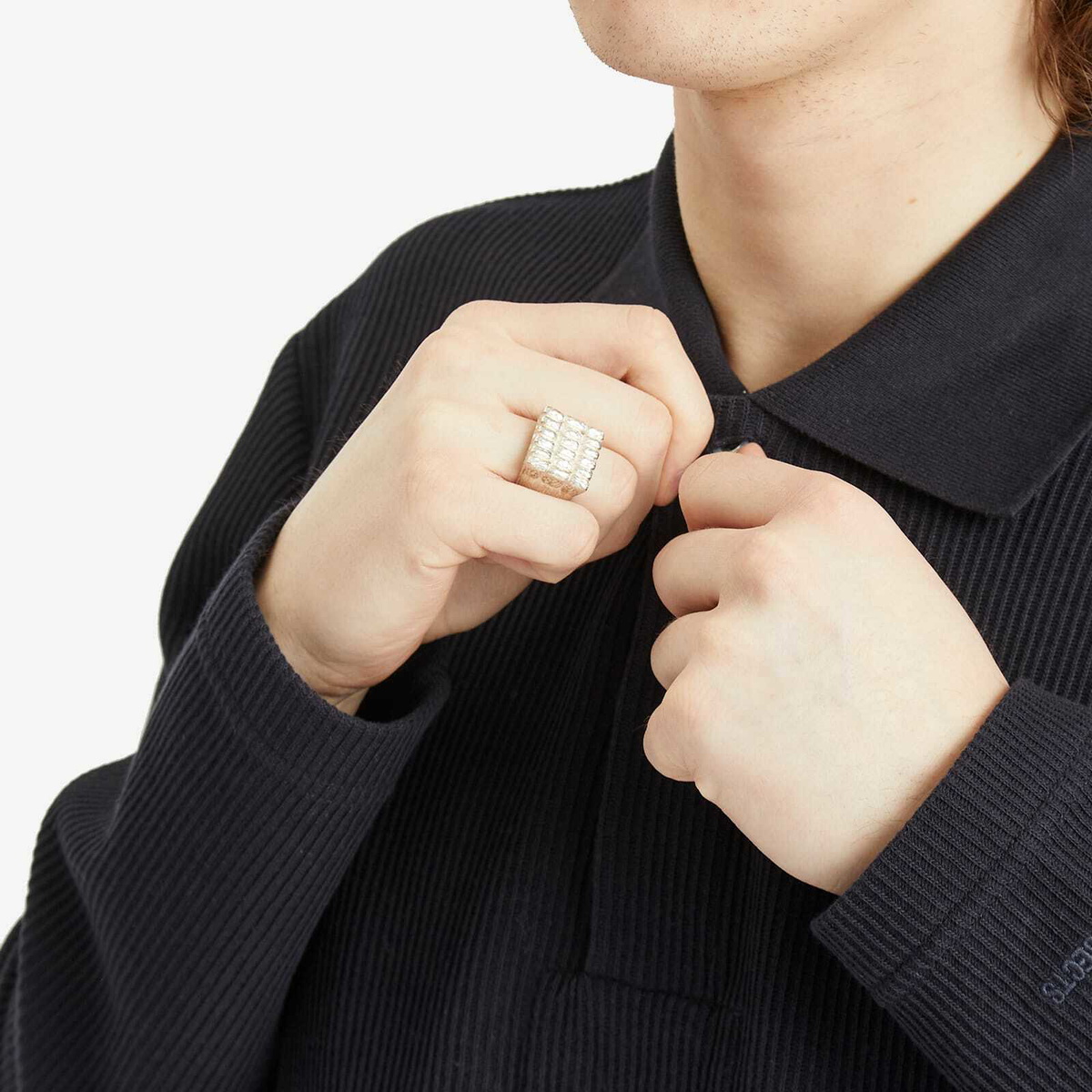 Maple Men's Big Cookie Signet Ring in Silver