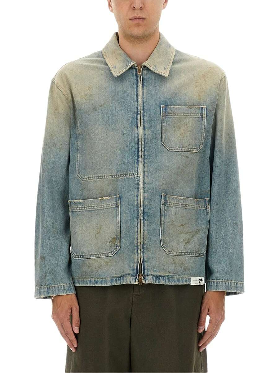 GOLDEN GOOSE - Denise Logo Band Zipped Track Jacket Golden