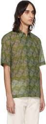 Dries Van Noten Green Graphic Shirt