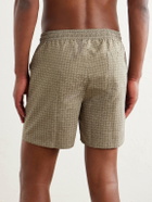 Brunello Cucinelli - Straight-Leg Mid-Length Printed Shell Swim Shorts - Green