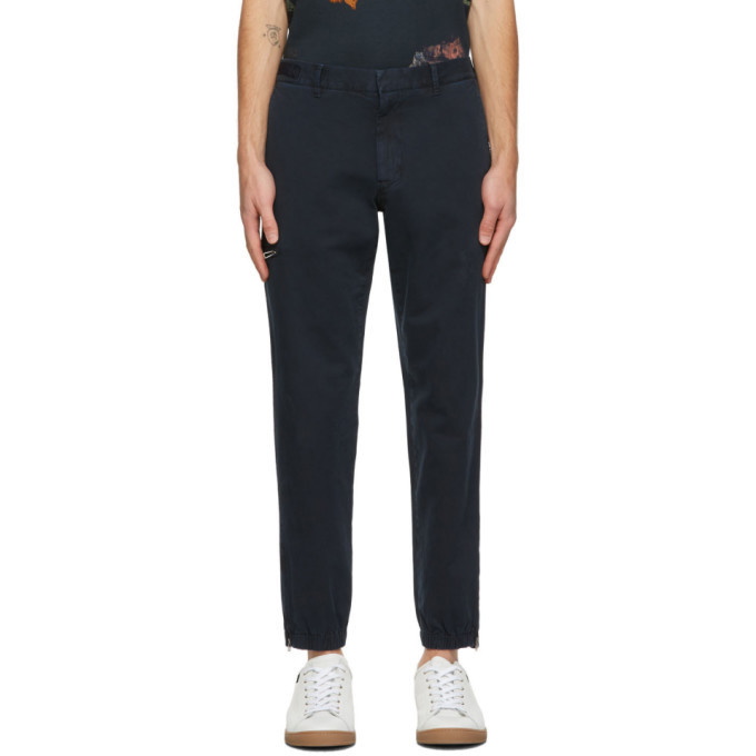 Photo: PS by Paul Smith Navy Twill Cargo Trousers