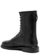 Legres Grained Leather Ankle Boots Black