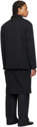 T/SEHNE Black Cut-Through Coat