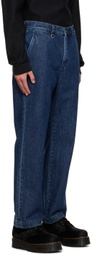 SOPHNET. Blue Straight Jeans