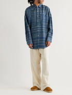 11.11/eleven eleven - Indigo-Dyed Merino Wool Shirt - Blue