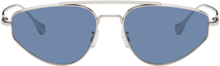 Photo: Jil Sander Silver Oliver Peoples 'Edition 5' Aviator Sunglasses