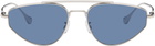 Jil Sander Silver Oliver Peoples 'Edition 5' Aviator Sunglasses