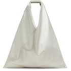 MM6 Maison Margiela Silver Classic Faux-Leather Tote