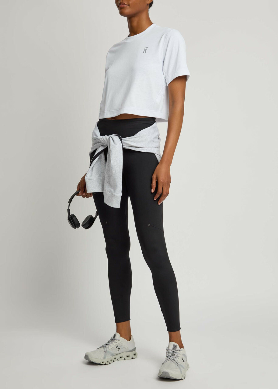 ON Train-t Logo Cropped Jersey T-shirt White