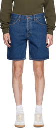 Nudie Jeans Blue Seth Denim Shorts