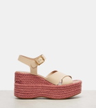 Chloé Isla leather espadrille wedges