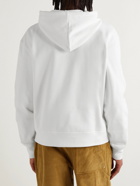 Jacquemus - Logo-Embroidered Organic Cotton-Jersey Hoodie - White