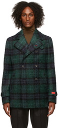 Isaia Navy & Green Cortina Peacoat