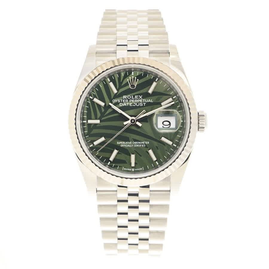 Rolex Datejust 36 Automatic Chronometer Geen Palm Motif Dial Watch 126234GNSPLMJ