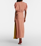 Valentino Bow-detail draped midi dress