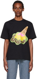 ICECREAM Black Dropped Cone T-Shirt