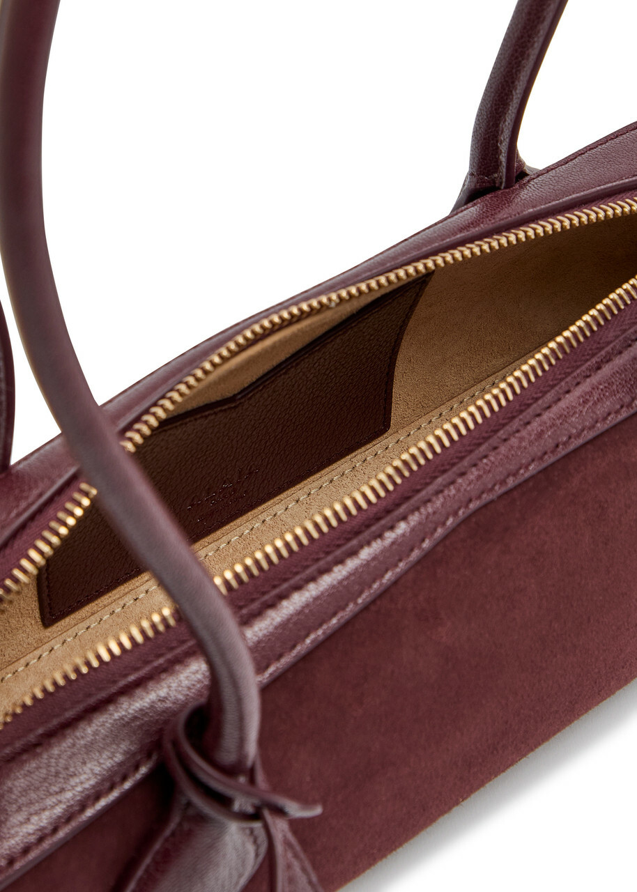 Alaïa Le Teckel Small Suede Shoulder bag - Burgundy - One Size