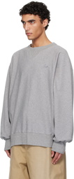 Hed Mayner Gray Embroidered Sweatshirt