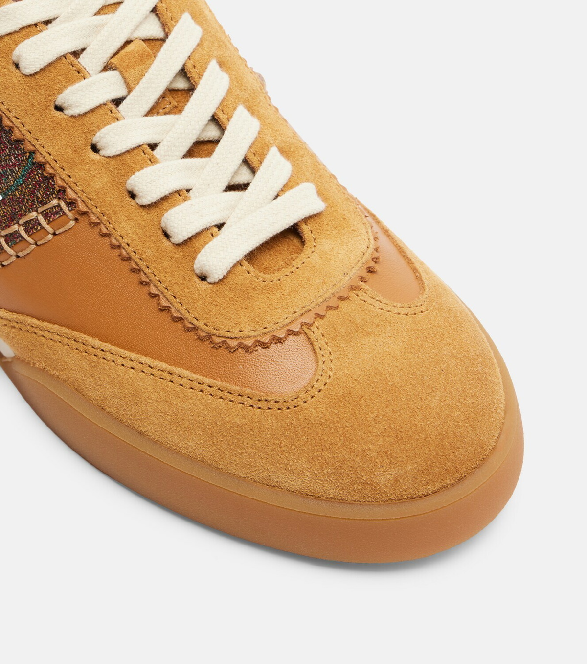 Etro Pegaso suede-trimmed leather sneakers