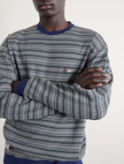 WTAPS - Logo-Appliquéd Striped Cotton-Jersey T-Shirt - Green