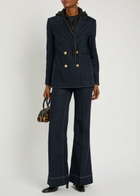 Alice + Olivia Perfect Wide-leg Jeans Dark Blue