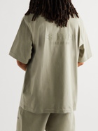 Fear of God Essentials - Logo-Detailed Cotton-Jersey Polo Shirt - Green