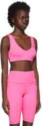 MSGM Pink Nylon Sports Bra