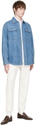 AMI Paris Blue Camp Collar Overshirt