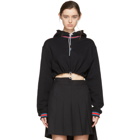 Opening Ceremony Black Cropped Ringer Hoodie