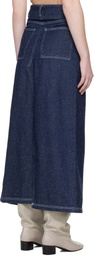 Baserange Blue Tajo Denim Maxi Skirt