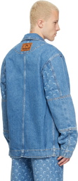 Marine Serre Blue Denim Trucker Jacket