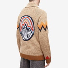 Missoni Men's Back Mountain Logo Chunky Shawl Cardigan in Beige/Multi