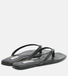 Toteme Croc-effect leather thong sandals