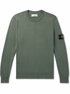 Stone Island - Logo-Appliquéd Cotton Sweater - Green