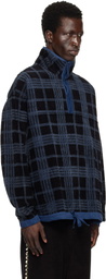Story mfg. Blue & Black Polite Pullover Sweatshirt