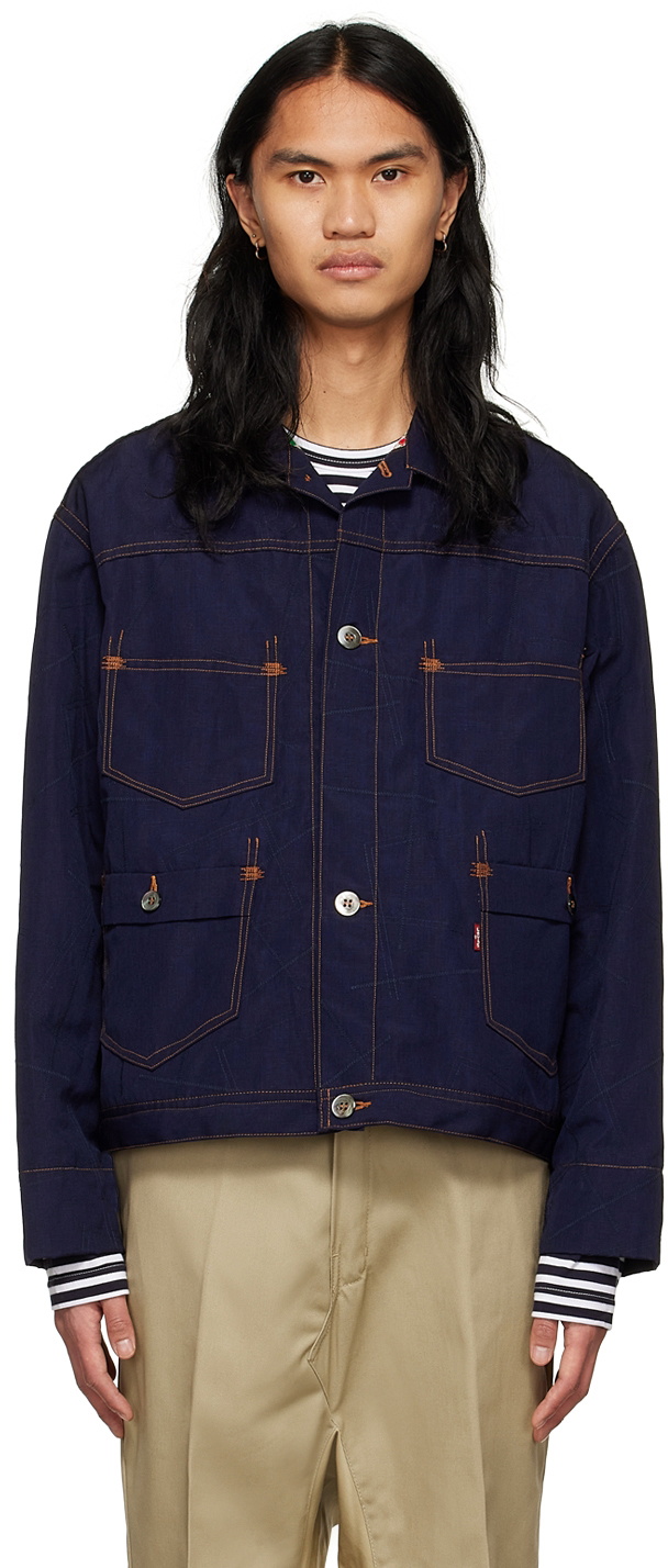 Junya Watanabe Navy Levi s Edition Wool Jacket Junya Watanabe