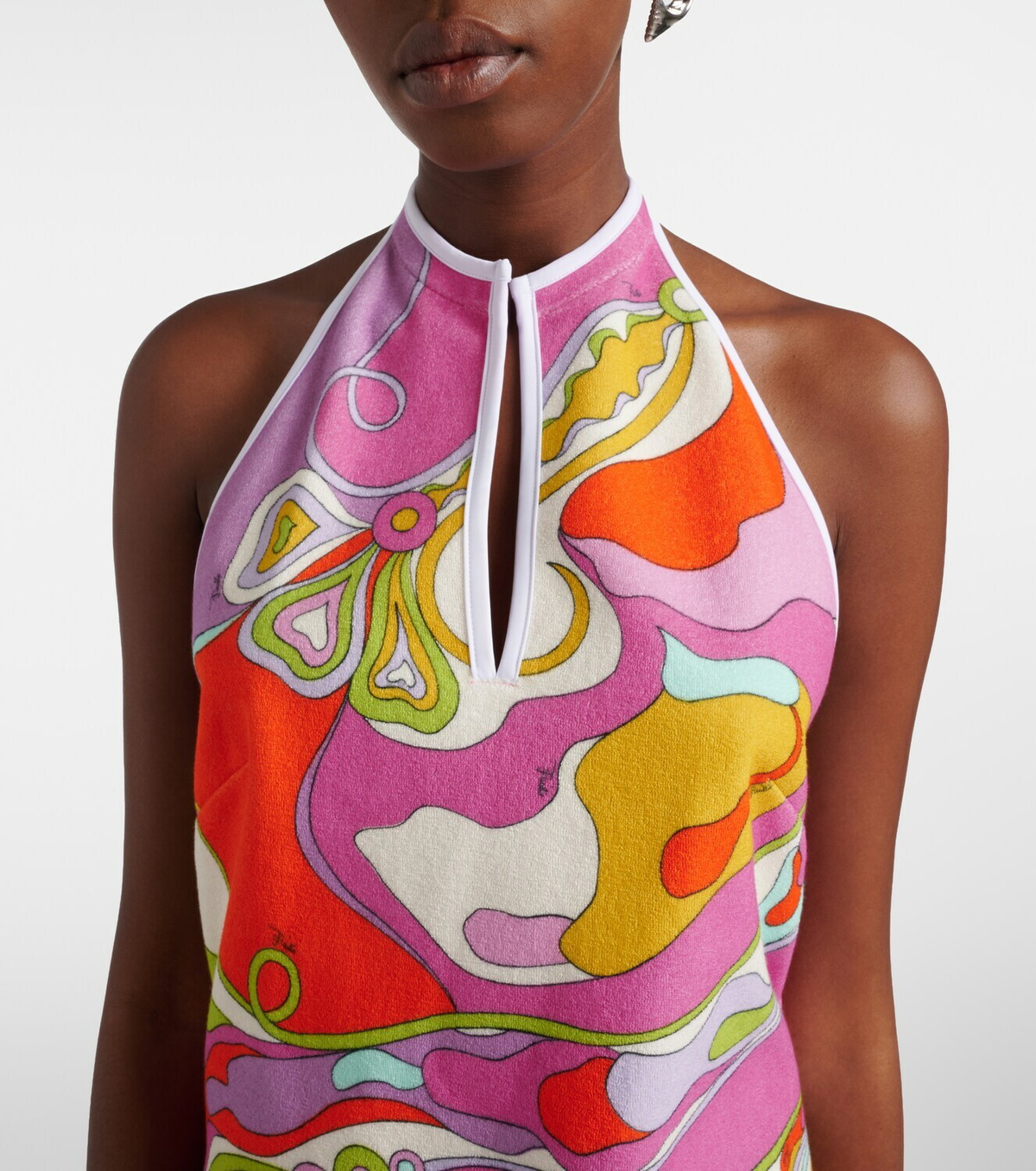 Pucci Orchidee cotton-blend terry minidress