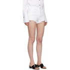 Agolde White Denim Parker Shorts