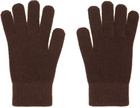 Yves Salomon Brown Cashmere Gloves
